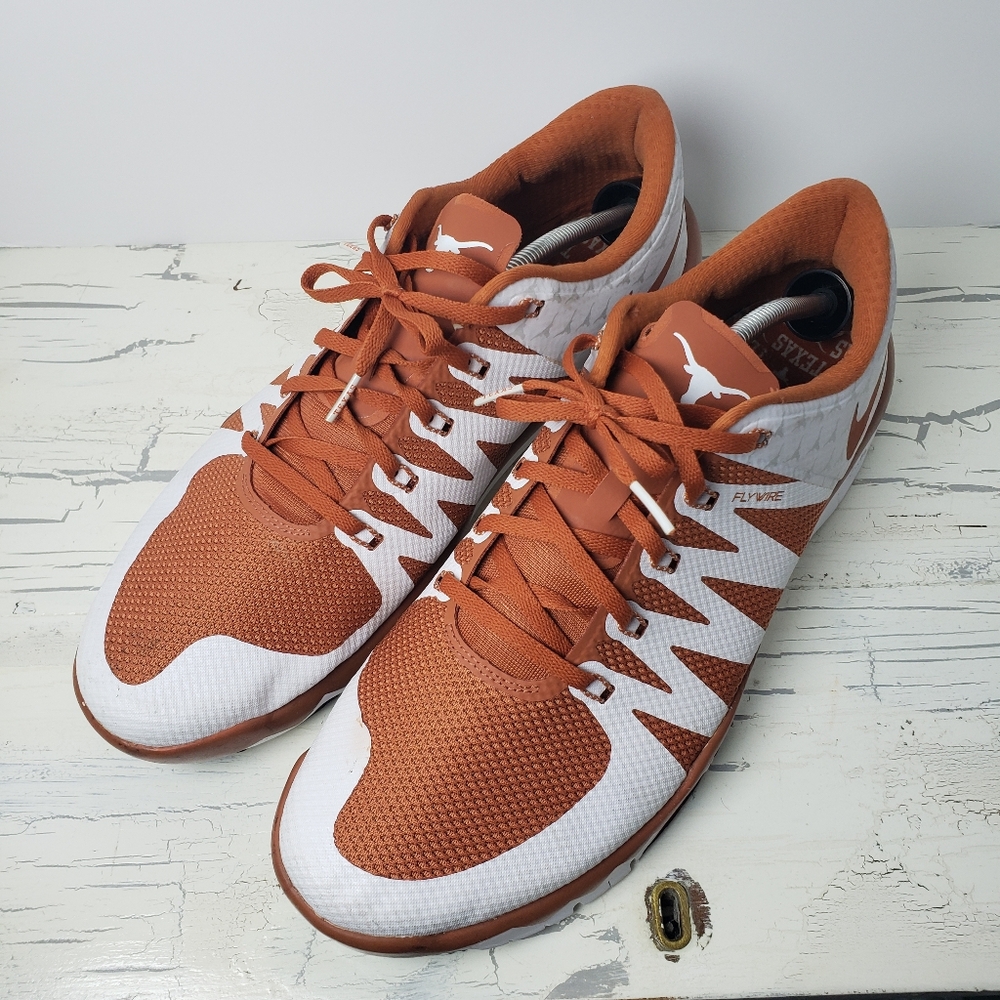 Nike Free Trainer 5.0 V6 'Texas Longhorns' Training Sneakers - Men's size 14 - Picture 5 of 16